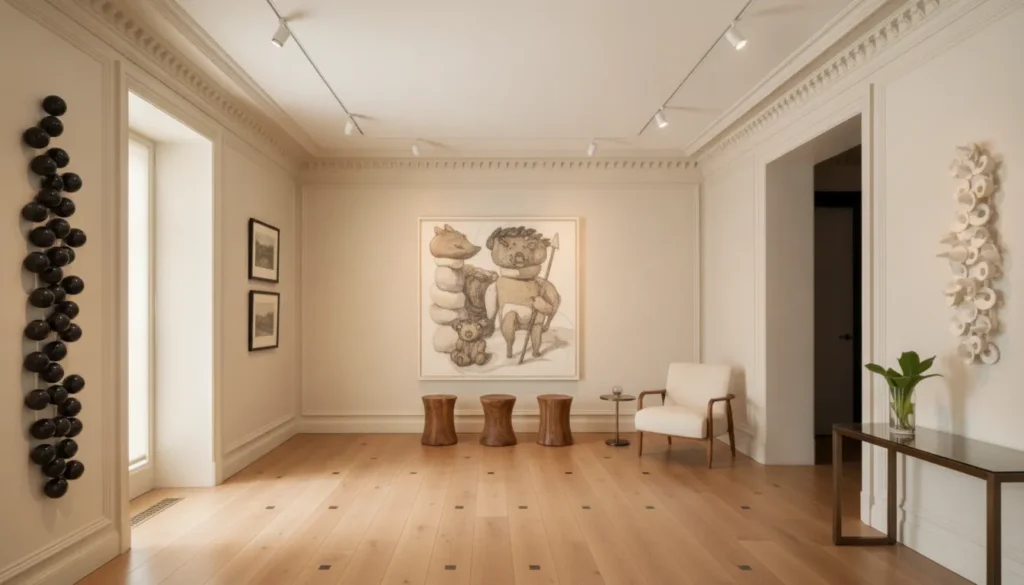 Curated private gallery room in a timeless New York residence