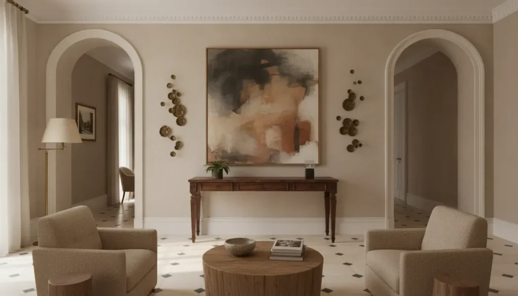 Anti-trend interior design in an art-filled New York townhouse drawing room