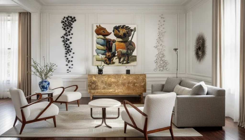 Art-led boutique interior design in a refined New York residence