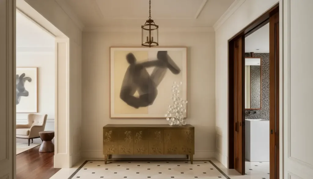 Interior design for contemporary art collectors in a refined New York residence