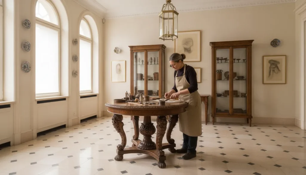 Antique furniture restoration in a refined New York atelier